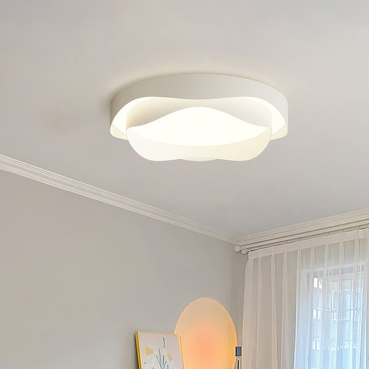 Minimalist White LED Flush Mount Ceiling Light