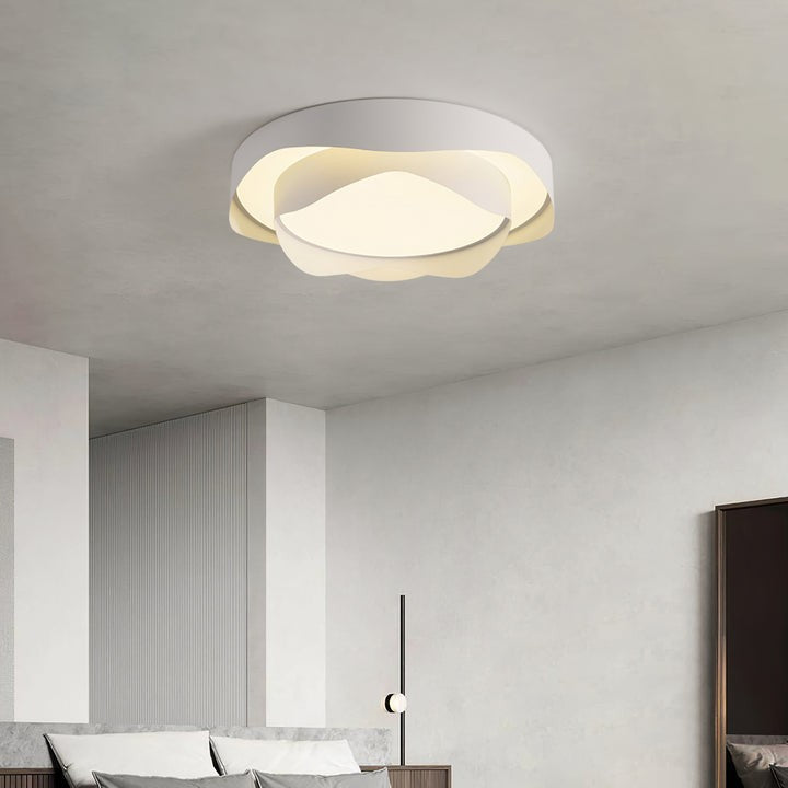 Minimalist White LED Flush Mount Ceiling Light