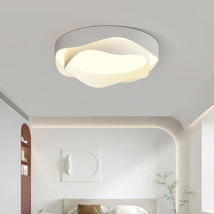 Minimalist White LED Flush Mount Ceiling Light