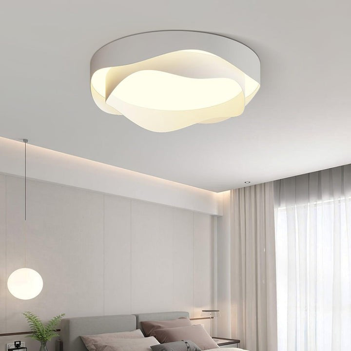 Minimalist White LED Flush Mount Ceiling Light