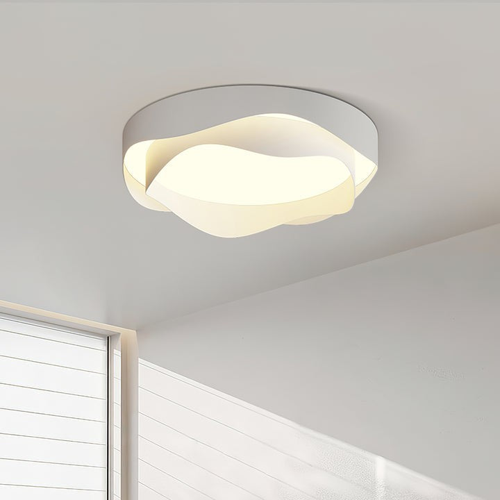 Minimalist White LED Flush Mount Ceiling Light