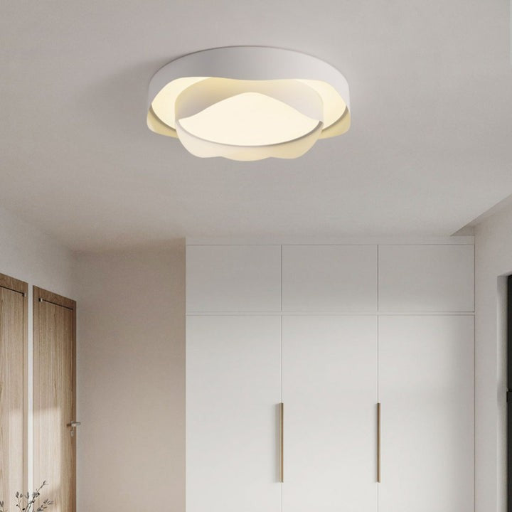 Minimalist White LED Flush Mount Ceiling Light