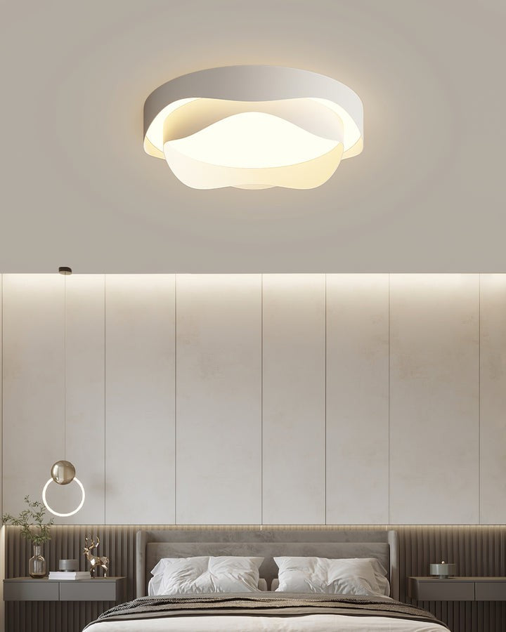 Minimalist White LED Flush Mount Ceiling Light