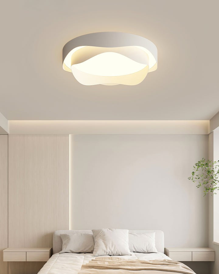Minimalist White LED Flush Mount Ceiling Light