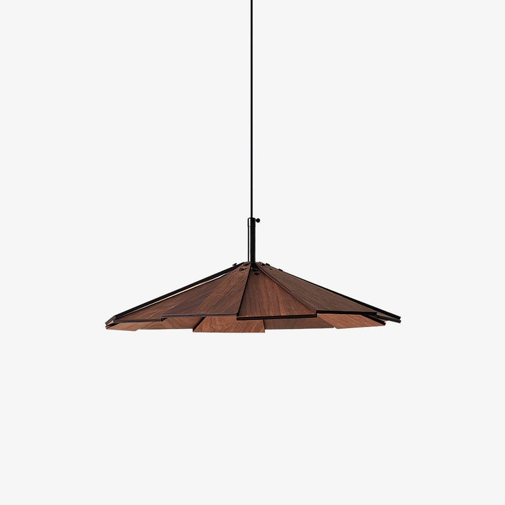 Minimalist Wooden Umbrella Pendant Light