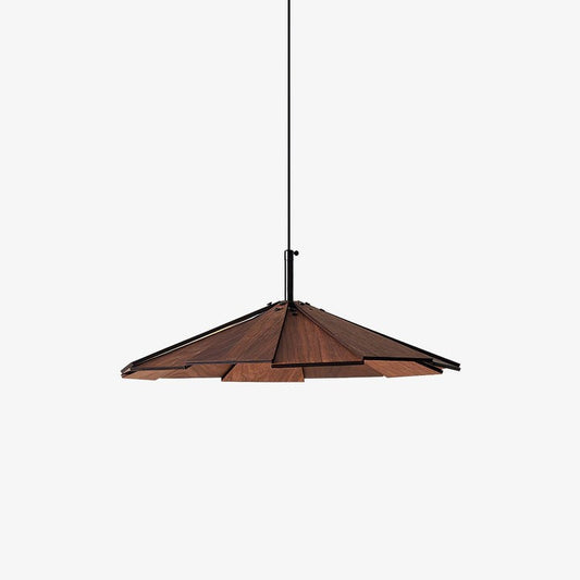 Minimalist Wooden Umbrella Pendant Light