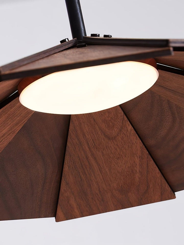 Minimalist Wooden Umbrella Pendant Light