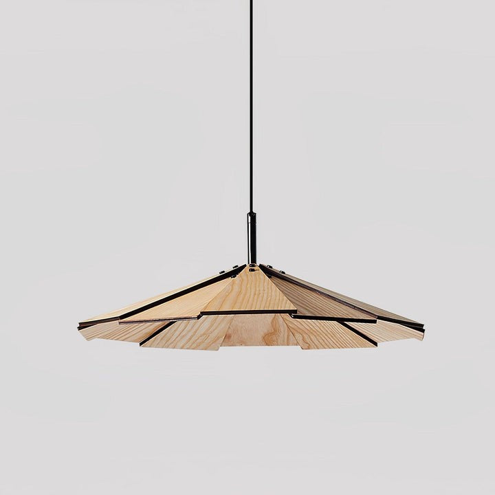 Minimalist Wooden Umbrella Pendant Light