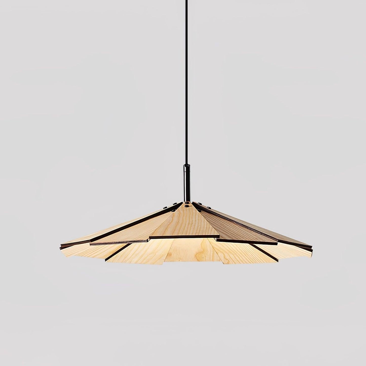 Minimalist Wooden Umbrella Pendant Light
