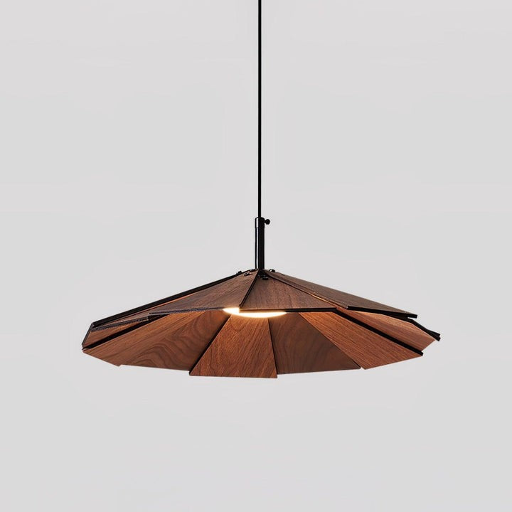 Minimalist Wooden Umbrella Pendant Light