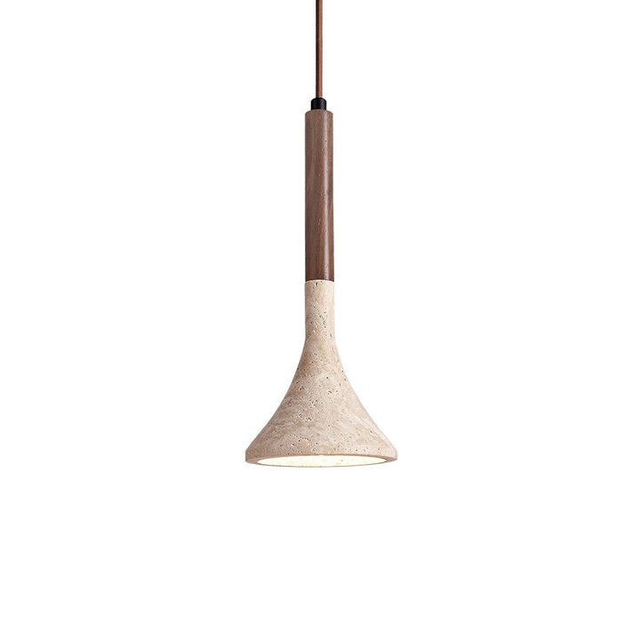 Minimalist Yellow Travertine Pendant Light