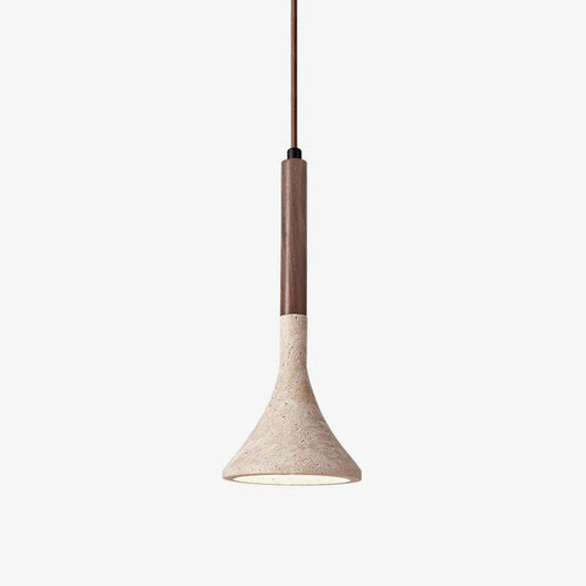 Minimalist Yellow Travertine Pendant Light