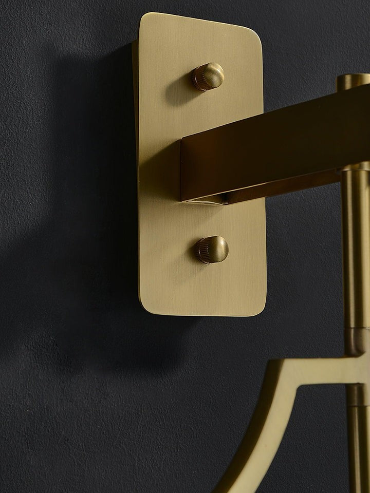 Misty Glow Brass & Enamel Glass Wall Sconce