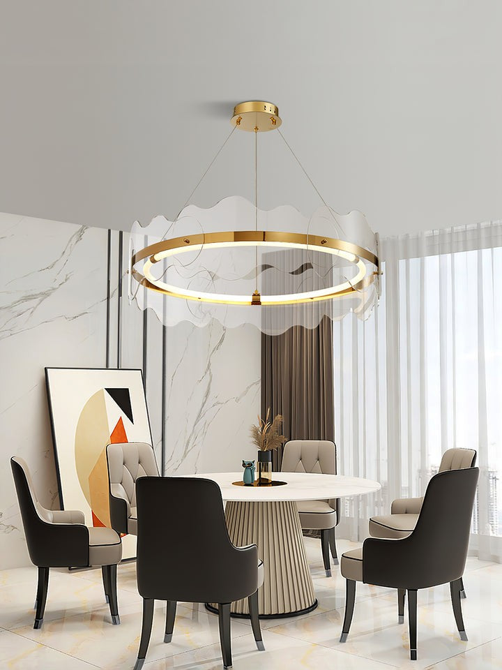 Modern Acrylic Wave LED Chandelier