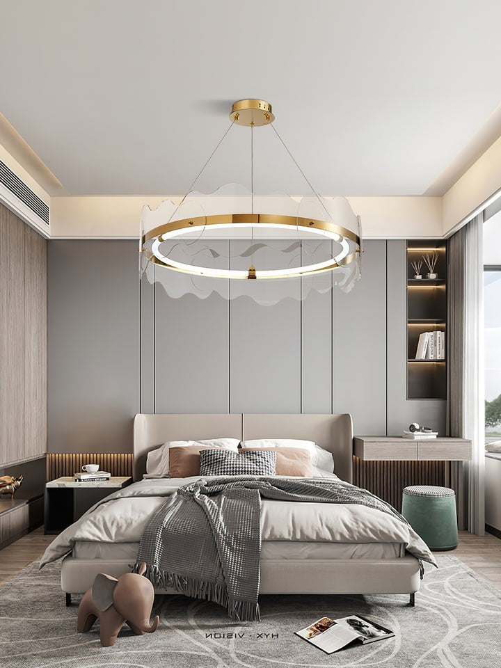 Modern Acrylic Wave LED Chandelier