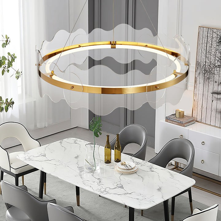 Modern Acrylic Wave LED Chandelier