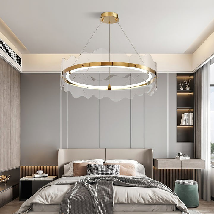 Modern Acrylic Wave LED Chandelier