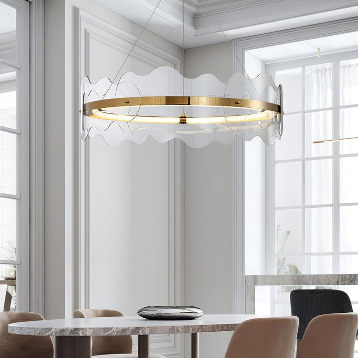 Modern Acrylic Wave LED Chandelier