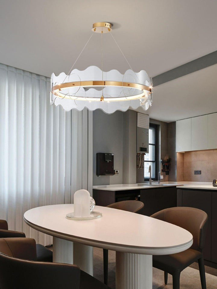Modern Acrylic Wave LED Chandelier