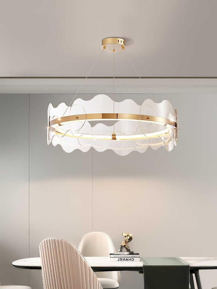 Modern Acrylic Wave LED Chandelier