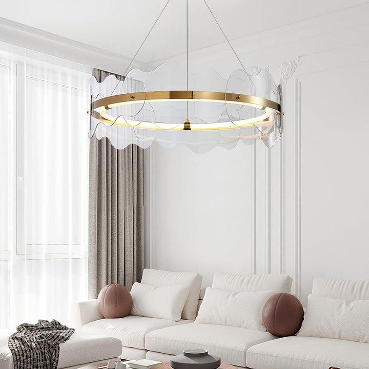 Modern Acrylic Wave LED Chandelier