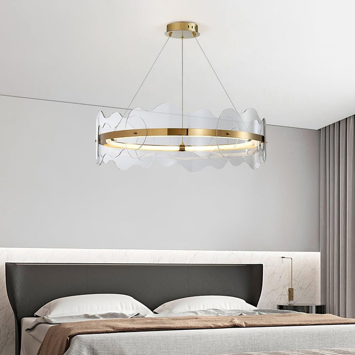 Modern Acrylic Wave LED Chandelier