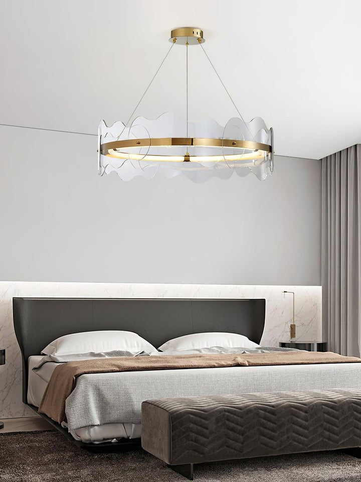Modern Acrylic Wave LED Chandelier