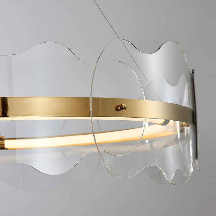 Modern Acrylic Wave LED Chandelier