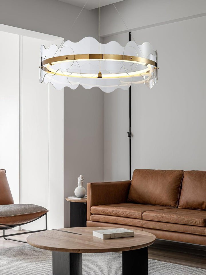 Modern Acrylic Wave LED Chandelier