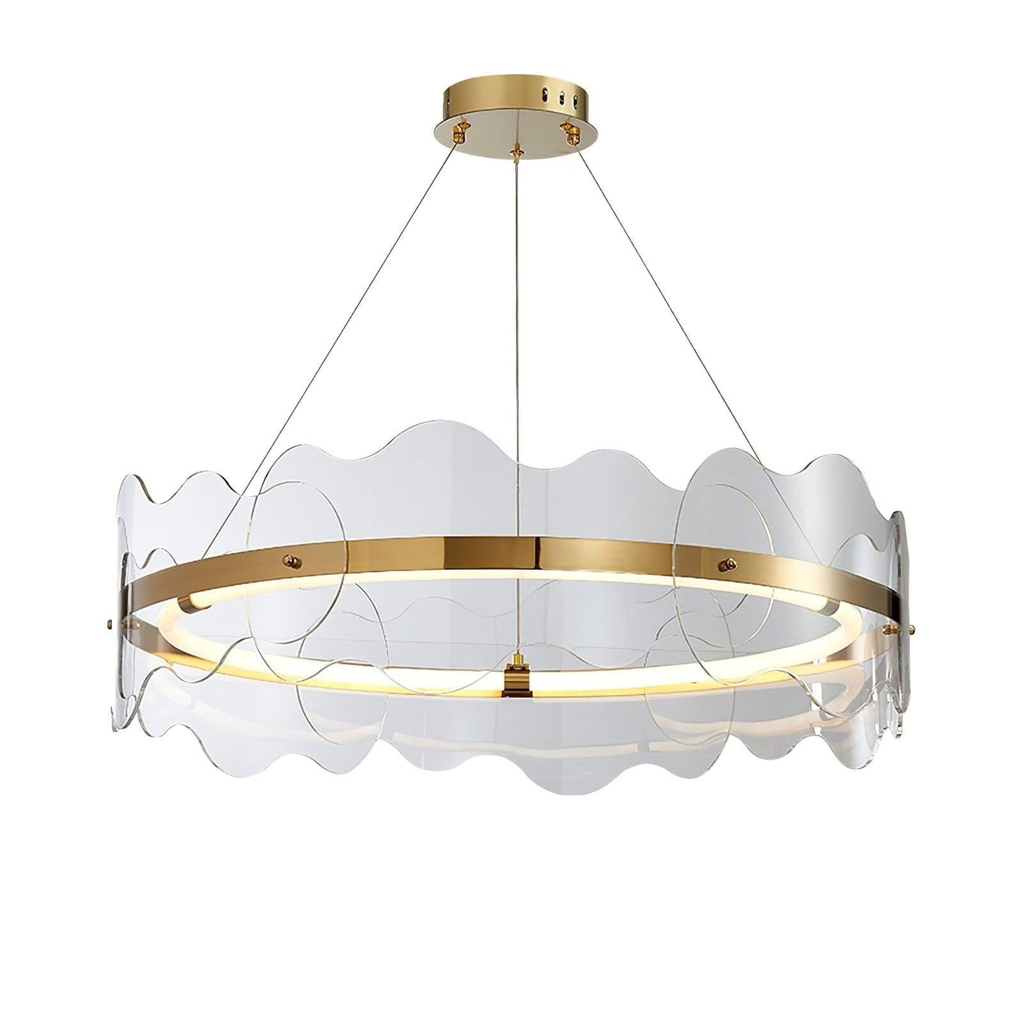 Modern Acrylic Wave LED Chandelier