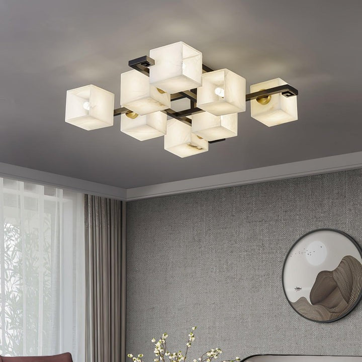 Modern Alabaster Cluster LED Ceiling Light