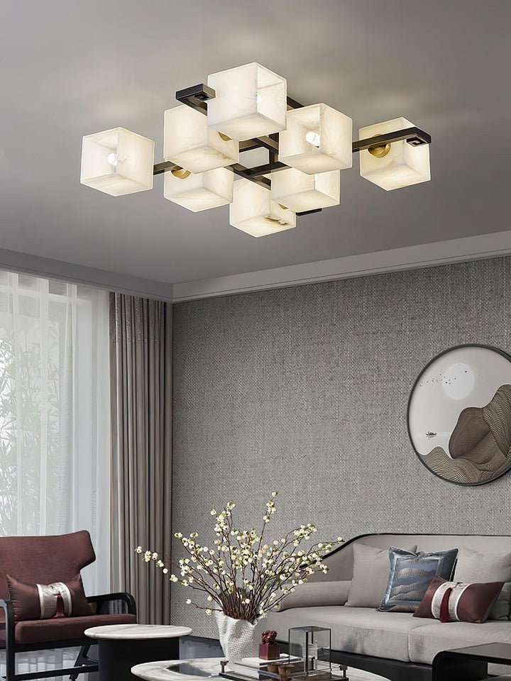 Modern Alabaster Cluster LED Ceiling Light