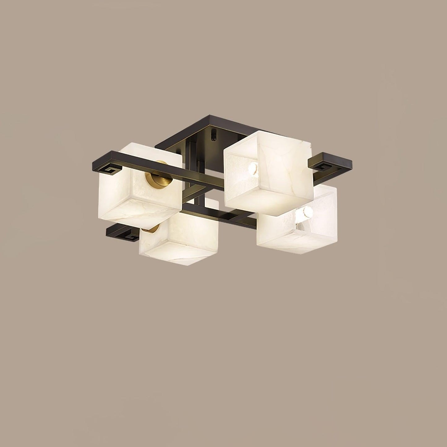 Modern Alabaster Cluster LED Ceiling Light