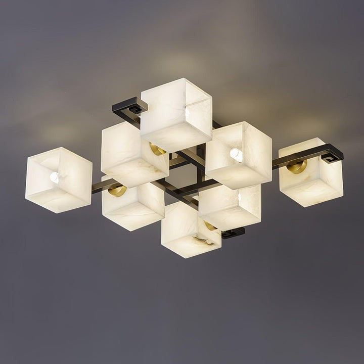 Modern Alabaster Cluster LED Ceiling Light