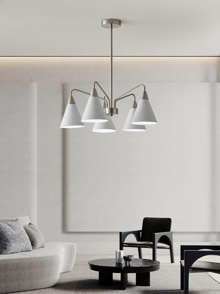 Modern Asymmetric Cone Shade Pendant Chandelier