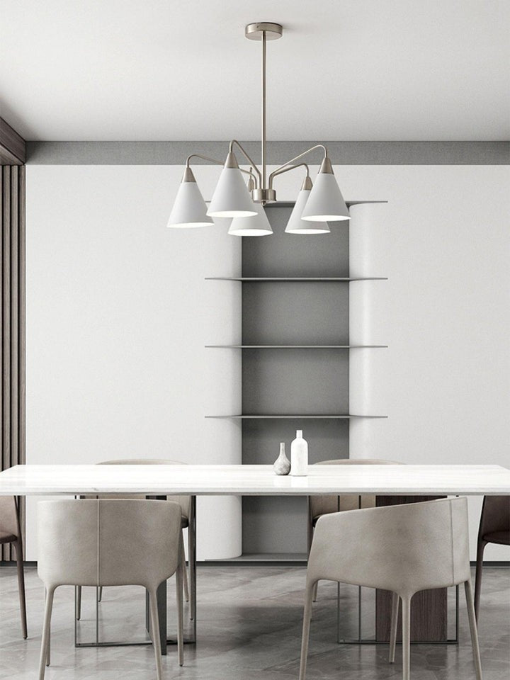 Modern Asymmetric Cone Shade Pendant Chandelier