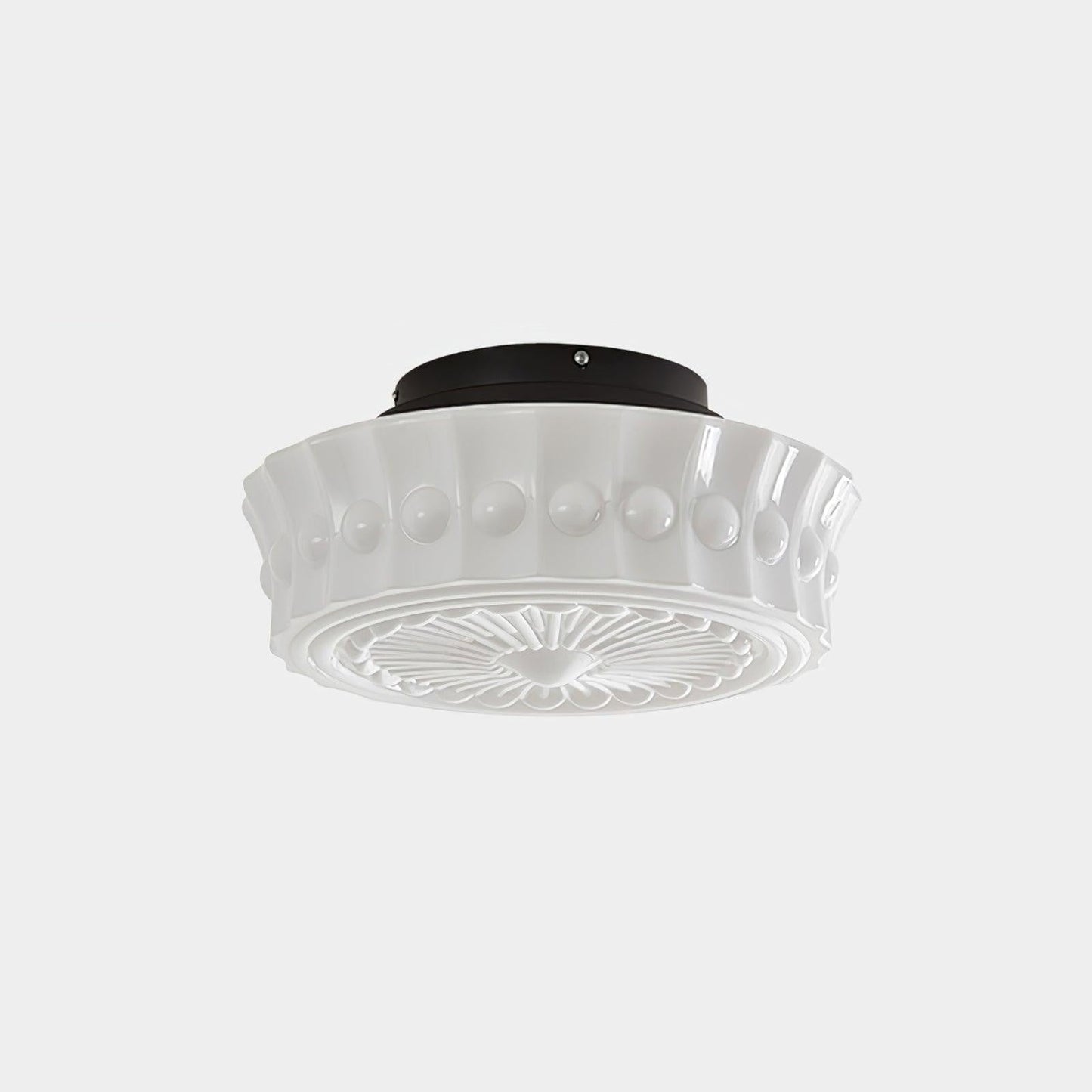 Modern Black Metal & Glass Ceiling Light Fixture – Multi-Bulb Design
