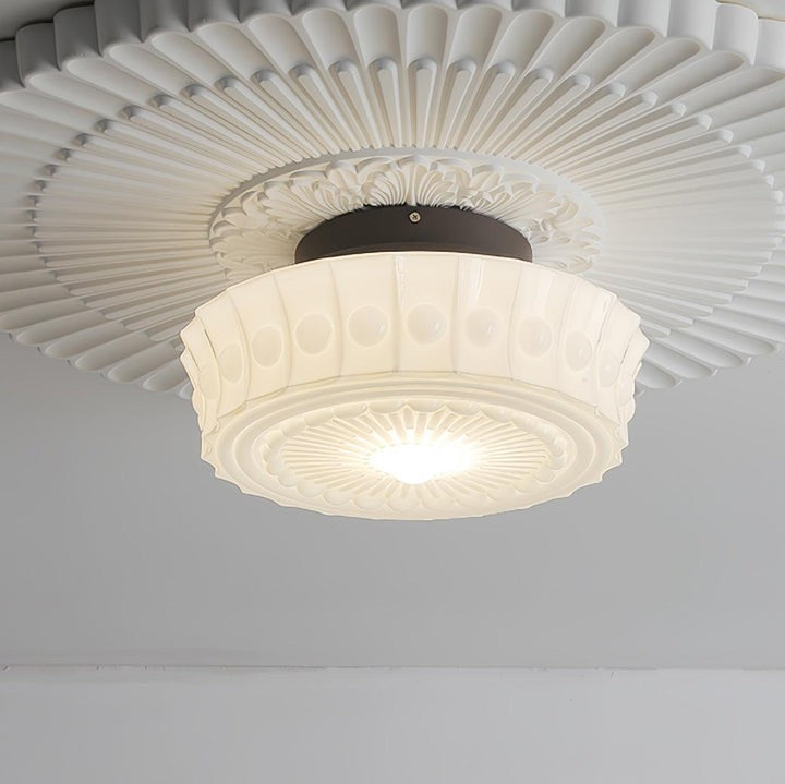 Modern Black Metal & Glass Ceiling Light Fixture – Multi-Bulb Design
