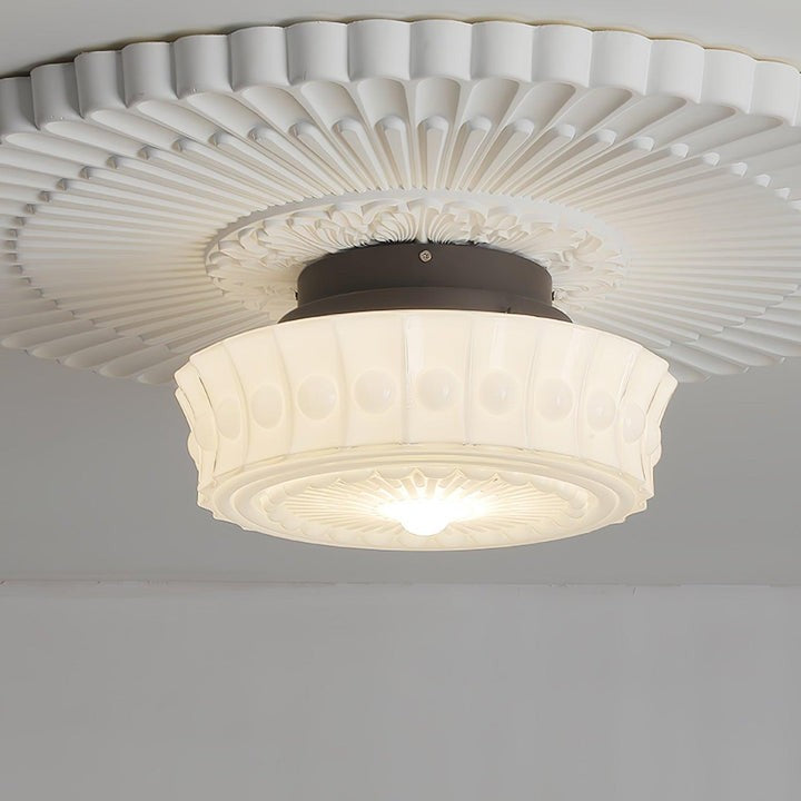 Modern Black Metal & Glass Ceiling Light Fixture – Multi-Bulb Design