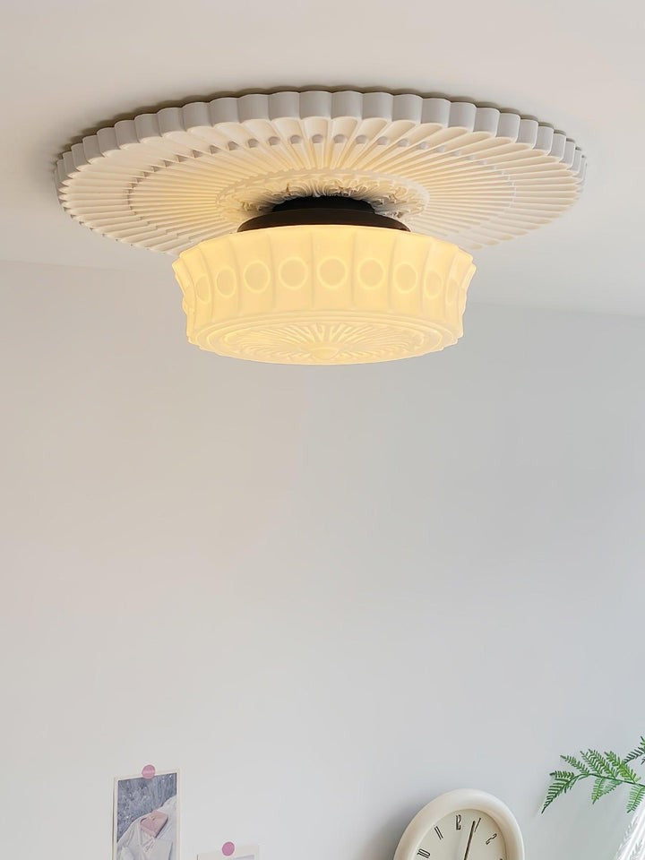 Modern Black Metal & Glass Ceiling Light Fixture – Multi-Bulb Design