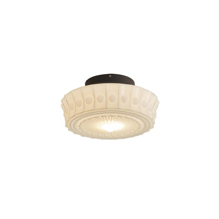 Modern Black Metal & Glass Ceiling Light Fixture – Multi-Bulb Design