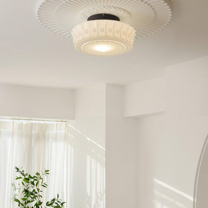 Modern Black Metal & Glass Ceiling Light Fixture – Multi-Bulb Design
