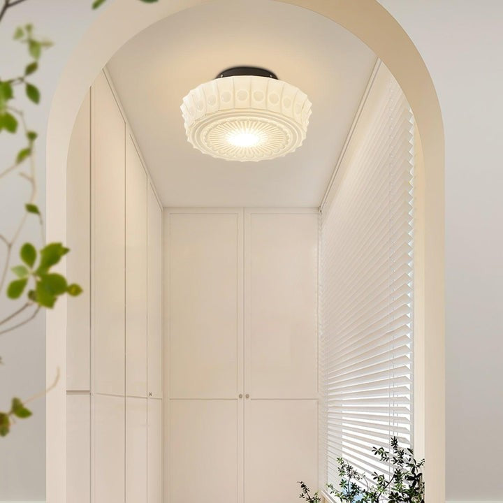 Modern Black Metal & Glass Ceiling Light Fixture – Multi-Bulb Design