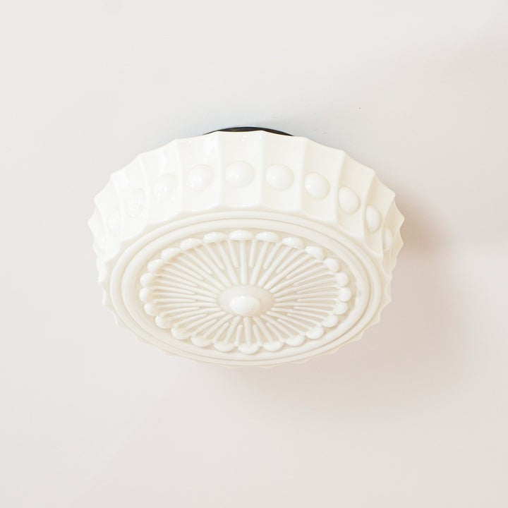 Modern Black Metal & Glass Ceiling Light Fixture – Multi-Bulb Design