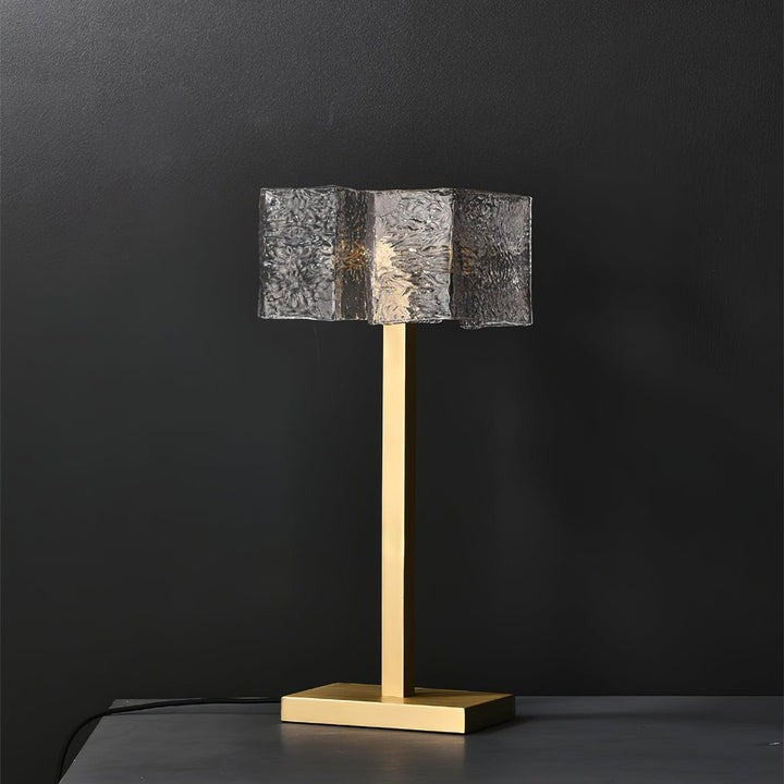Modern Brass and Glass Table Lamp – E14 LED & Edison Compatible