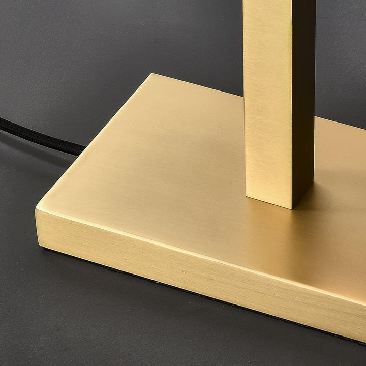Modern Brass and Glass Table Lamp – E14 LED & Edison Compatible