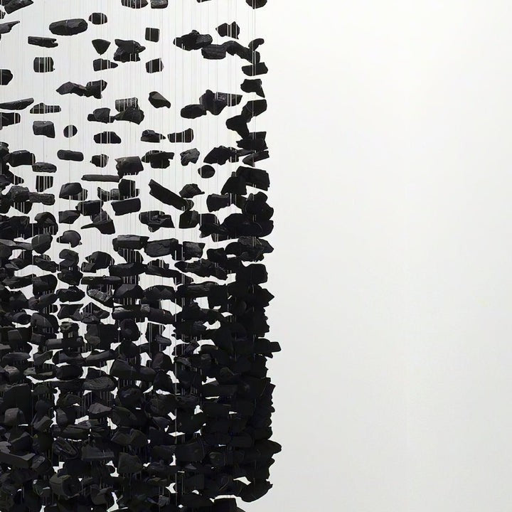 Modern Charcoal Stone LED Chandelier