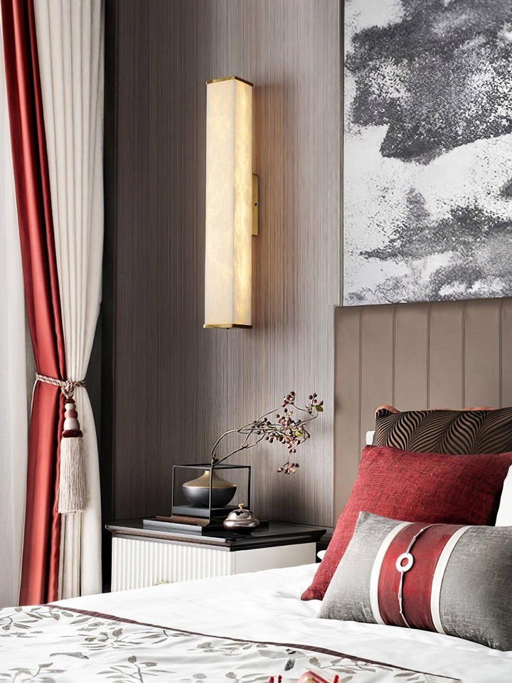 Modern Cuboid Alabaster LED Wall Light