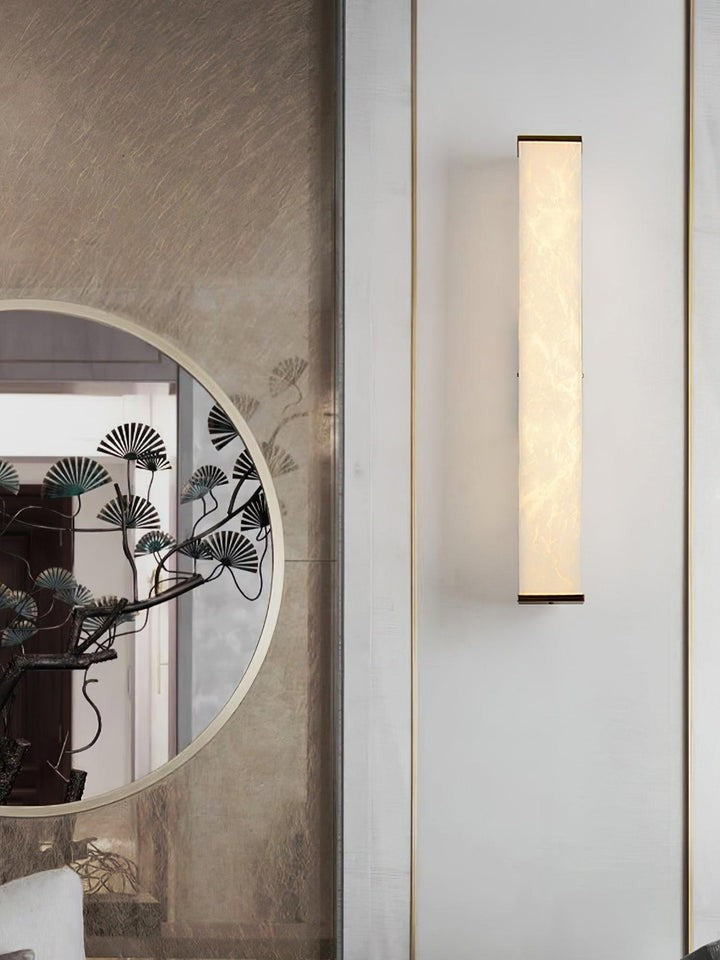 Modern Cuboid Alabaster LED Wall Light