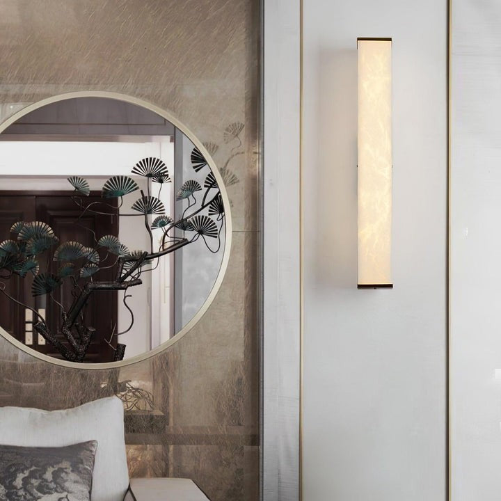 Modern Cuboid Alabaster LED Wall Light